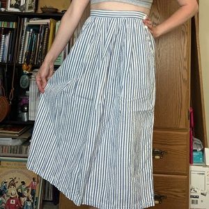80s Striped Seersucker Skirt